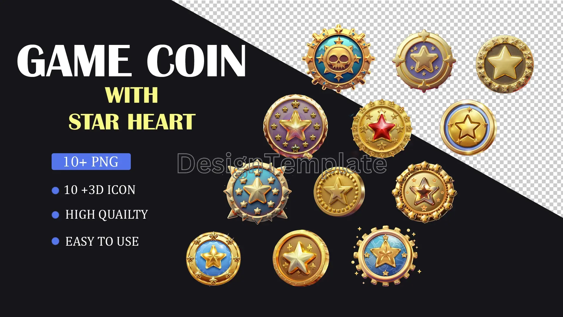 Magical Currencies 3D Game Coin Graphics Set